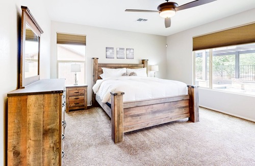 Greer Ranch North House | Home with private pool, amazing outdoor area, firepit, movie room, & home office