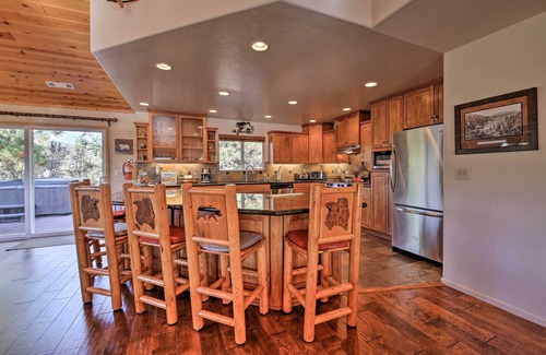 Castle Glen Estates House | Hot Tub, Game Room & 2 Decks: Luxe Big Bear Home