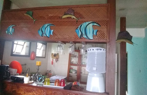 Mangaratiba House | House in front of the sea with a beautiful sunrise, deck for good fishing With WI-