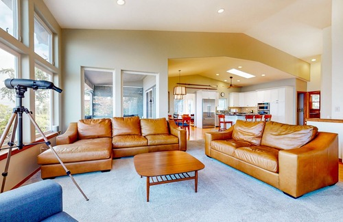 Langley House | House in Langley with sound & mountain views, firepit, & private hot tub