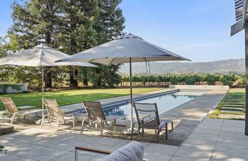 Napa Valley House | House in Oakville, CA with Lap Pool, Outdoor Entertaining Space & Tennis Court