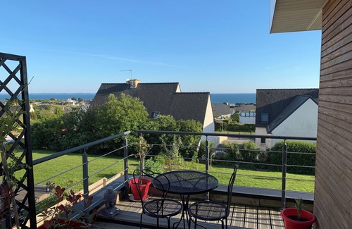 Clohars-Carnoet Villa | House sea view beach on foot large south-facing terrace plancha enclosed garden 5 parking spaces