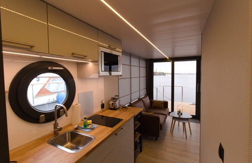 Wendtorf Boat Rental | Houseboat Fjord Luna with bio-sauna and roof terrace in Wendtorf