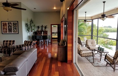 Palmetto House | Huge waterfront private house with heated pool and private dock.