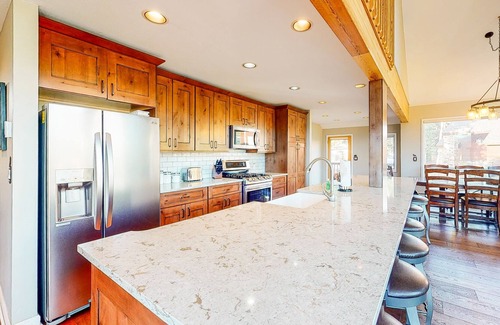 Baldy Mountain House | Inviting mountain getaway w/ scenic deck, private hot tub, pool table & foosball