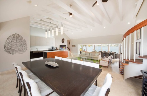 Rum Point House | Kaiku: Gated Villa w/Private Pool, Heated Spa, Jet Ski Dock + Guesthouse