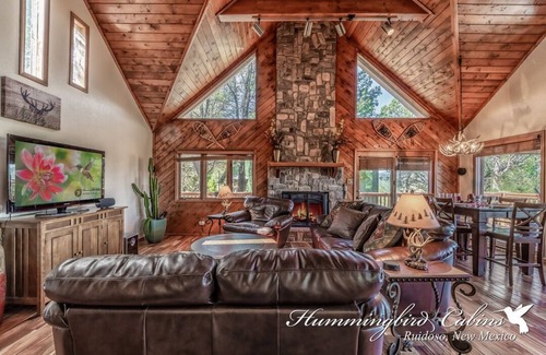 Ruidoso House | King Arthur's Castle is a dream cabin on a hill with hot tub.