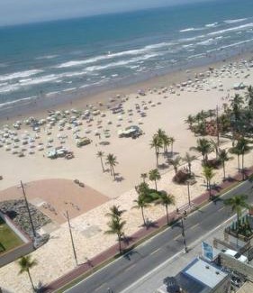 Tupi Apartment | kit na tupi, frente mar, vaga garagem rotativa