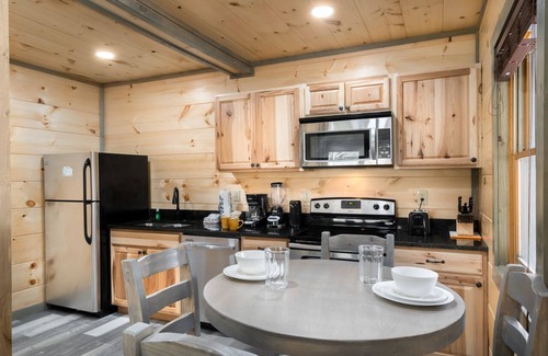Pittman Center Cabin | Kitchen, King Size Bed, Hot Tub, and Fishing Lake just a Short Walk