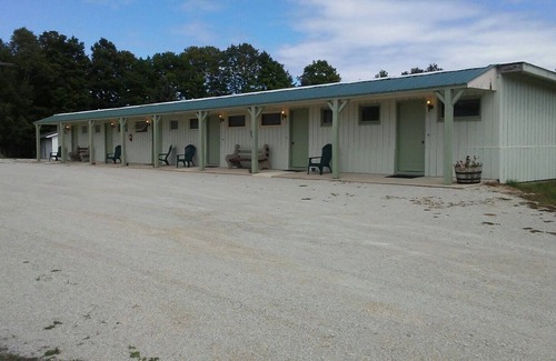 Little Sturgeon House | Kitchenette offering 2 Queen Beds at a mom and pop motel 1/2 mile to the bay ...