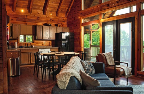 Primrose Cabin | Klyfta Haus, 4Br, Lakeview, Hot Tub, Firepit, Shuffleboard, EV Charger