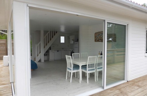 Le Porge Ski Chalet | La Jenny Colibri Chalet with Ocean Views in Naturiste Village