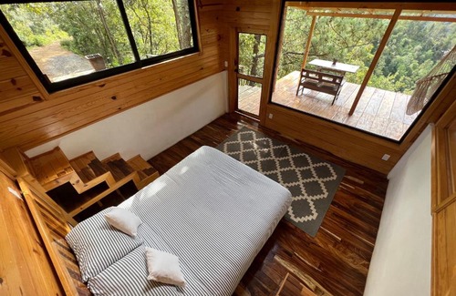 San Jose del Pacifico Cabin | Laberinto del Pacifico Cloud Cabin with Forest and Mountain View