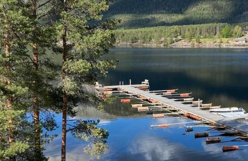 Kviteseid Ski Chalet | Laftet hytte i strandkanten med bade og fiske muligheter