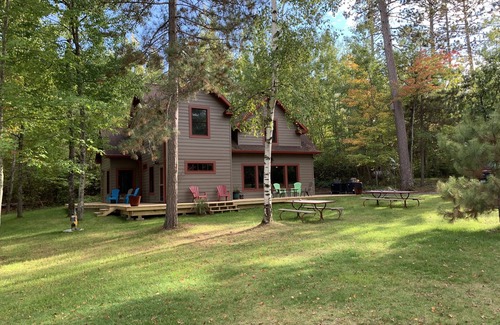 Solon Springs Cabin | Lake cabin sleeps 14, 3 bedrooms in Barnes WI.