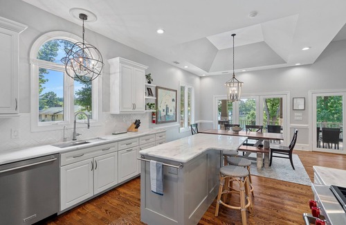 Mooresville House | Lake Effect by SoCharm | Pool & Spa, Waterfront