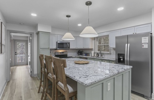 Milledgeville House | Lake front home on Lake Sinclair: Modern, fire pit, dock, private, pet-friendly!