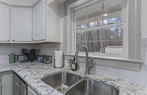 Milledgeville House | Lake front home on Lake Sinclair: Modern, fire pit, dock, private, pet-friendly!