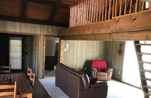 Fairfield Beach House | Lake house with large deck and yard and room for your boat trailer