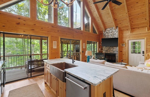 Seneca Cabin | Lake Keowee Cabin 14 miles to Clemson with Hot Tub and new private dock