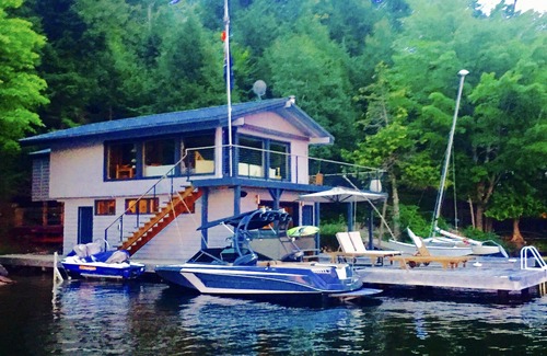 Muskoka Lakes House | Lake Rosseau Sunset Facing Deep Water Lake Front Property