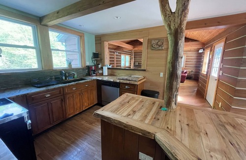 Paupack Cabin | Lake, Swimming pond on property, Hot tub, fire pit, grill and more, pet friendly