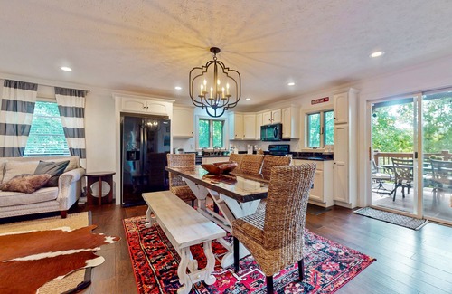 Dandridge Cabin | Lakefront Cabin with private dock, kayaks, fire pit, New hot tub, and cigar room