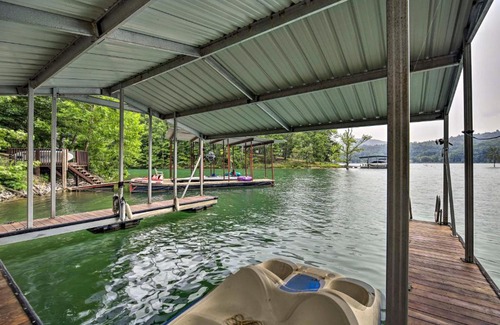 Sharps Chapel House | Lakefront Cottage with Private Double Dock