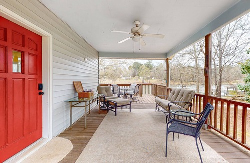 Leesville House | Lakefront Dog-Friendly Home w/Free WiFi, Furnished Deck, Lake Views, Central AC