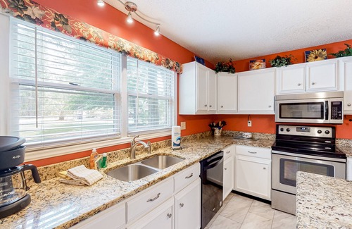 Leesville House | Lakefront dream with serene view, private dock, foosball, firepit - dog-friendly