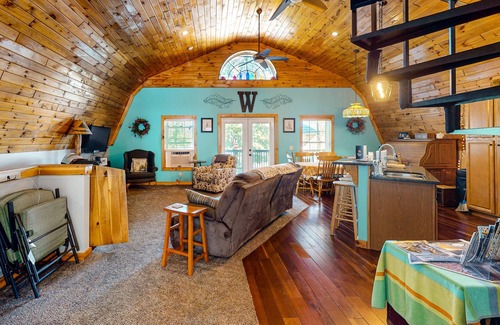 Bradford House | Lakefront gem w/ private pool, dock, outdoor firepit, & foosball + water views