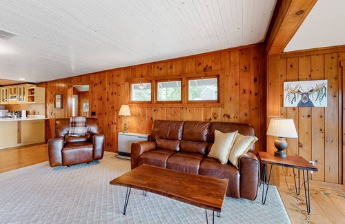 Naples Cabin | Lakefront home on Brandy Pond with firepit & gas fireplace - steps to beach
