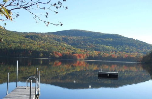 Moultonborough Cabin | Lakefront home with private dock, swim raft, pool table, kayak, canoe, & W/D