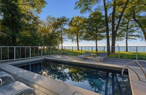 Riverside House | Lakefront Home with Semi-Private Beach & Sunset Views; Hot tub & Pool
