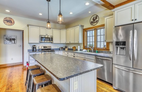 Ludlow House | Lakefront home with amazing views, fireplace, firepit, & gas grill