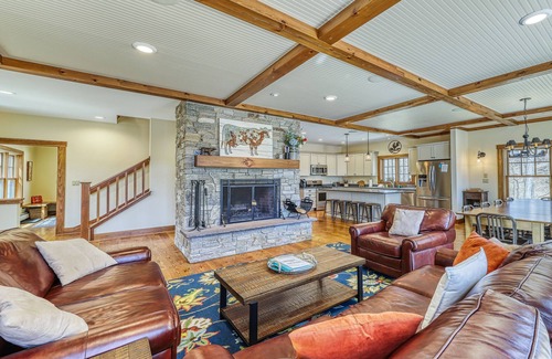 Ludlow House | Lakefront home with amazing views, fireplace, firepit, & gas grill