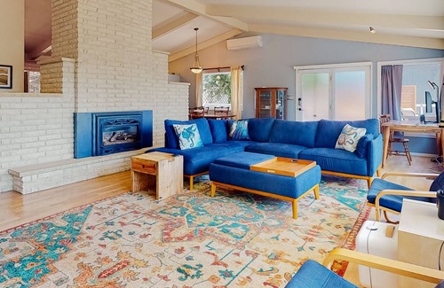 Ferndale House | Lakefront home with water views, large yard, furnished deck, grill, & fireplace
