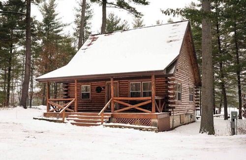 Black River Falls Cabin | Lakefront Log Cabin w/Loft, Kayaks, Canoe, EV