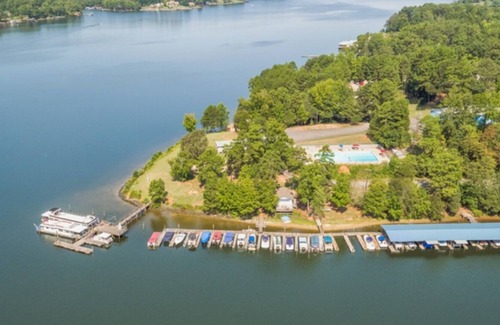Steele Creek Cabin | Lakefront Property Two Bedroom Cabin #37 at Long Cove Resort by Redawning