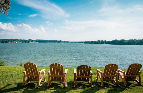Steele Creek Cabin | Lakefront Property Two Bedroom Cabin #37 at Long Cove Resort by Redawning