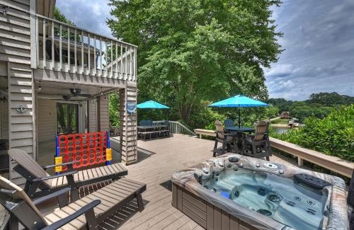 Sherrills Ford House | Lakefront w Private Dock Hot Tub Pontoon Rental Butler Bliss by AvantStay