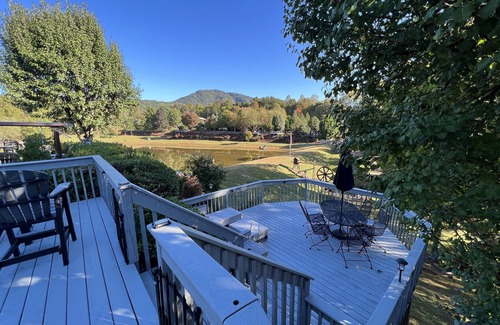 Lake Lure RV Rental | Lakeview Luxury RV spot in class A Motorcoach resort by Rumbling Bald Lake Lure