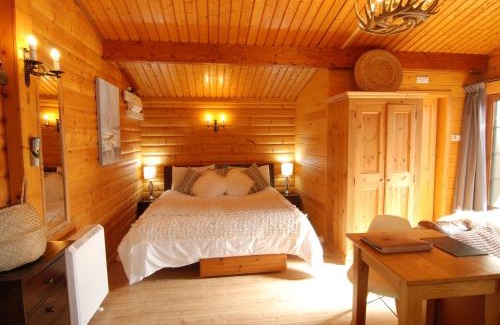 Church Stretton House | LARCHES LODGE Norwegian log cabin, wood stove & spa