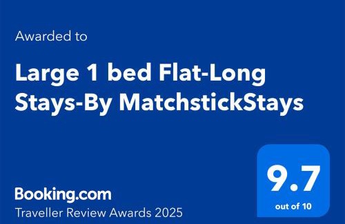 Brislington Apartment | Large 1 bed Flat-Long Stays-By MatchstickStays