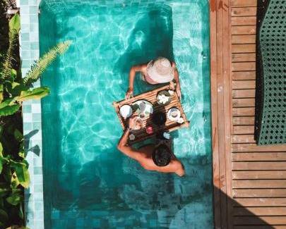 Marau Hotel | LAUS Bangalôs Experience - Piscina Privativa - Praia de Algodões - Península de Maraú - Bahia