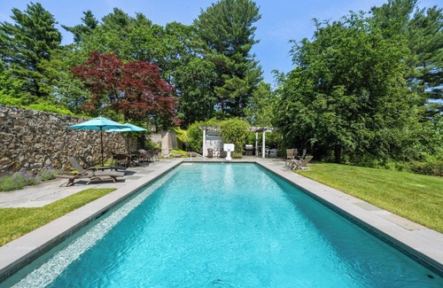 Dedham House | Lavish Boston Mansion: Pool, Gardens, Games, Pond!