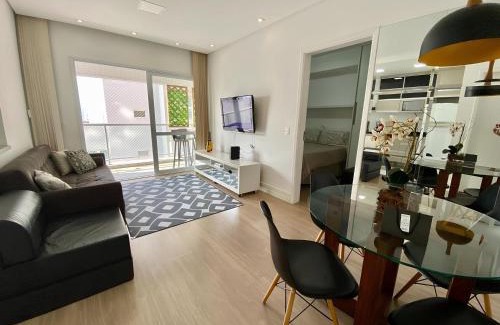 Gonzaga Apartment | Lazer completo com piscina e sauna no Gonzaga