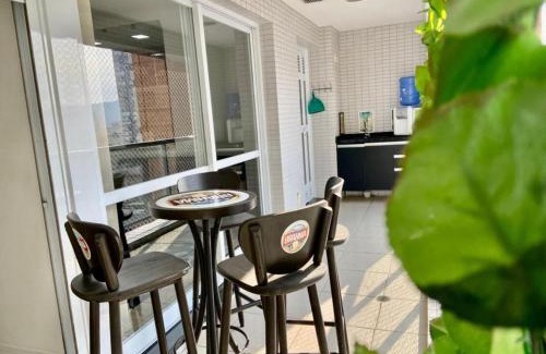Gonzaga Apartment | Lazer completo com piscina e sauna no Gonzaga