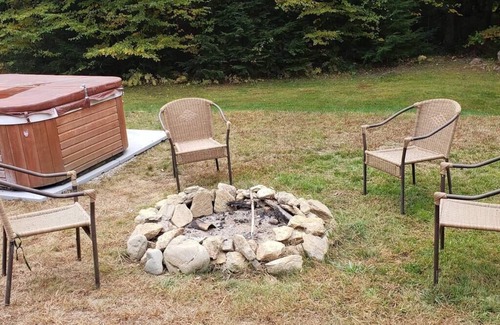 Bath House | Lazy Moose Log Cabin w/hot tub, fireplace & lake