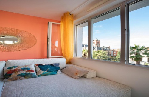 La Gare Apartment | Le Cosy Perpignan Centre, 2 rooms, 2 bathrooms, free WIFI, free parking, lift, central, renovated, spacious